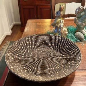 Vintage Wicker Basket With Star Design